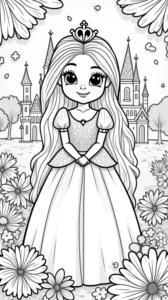 cute coloring pages princess